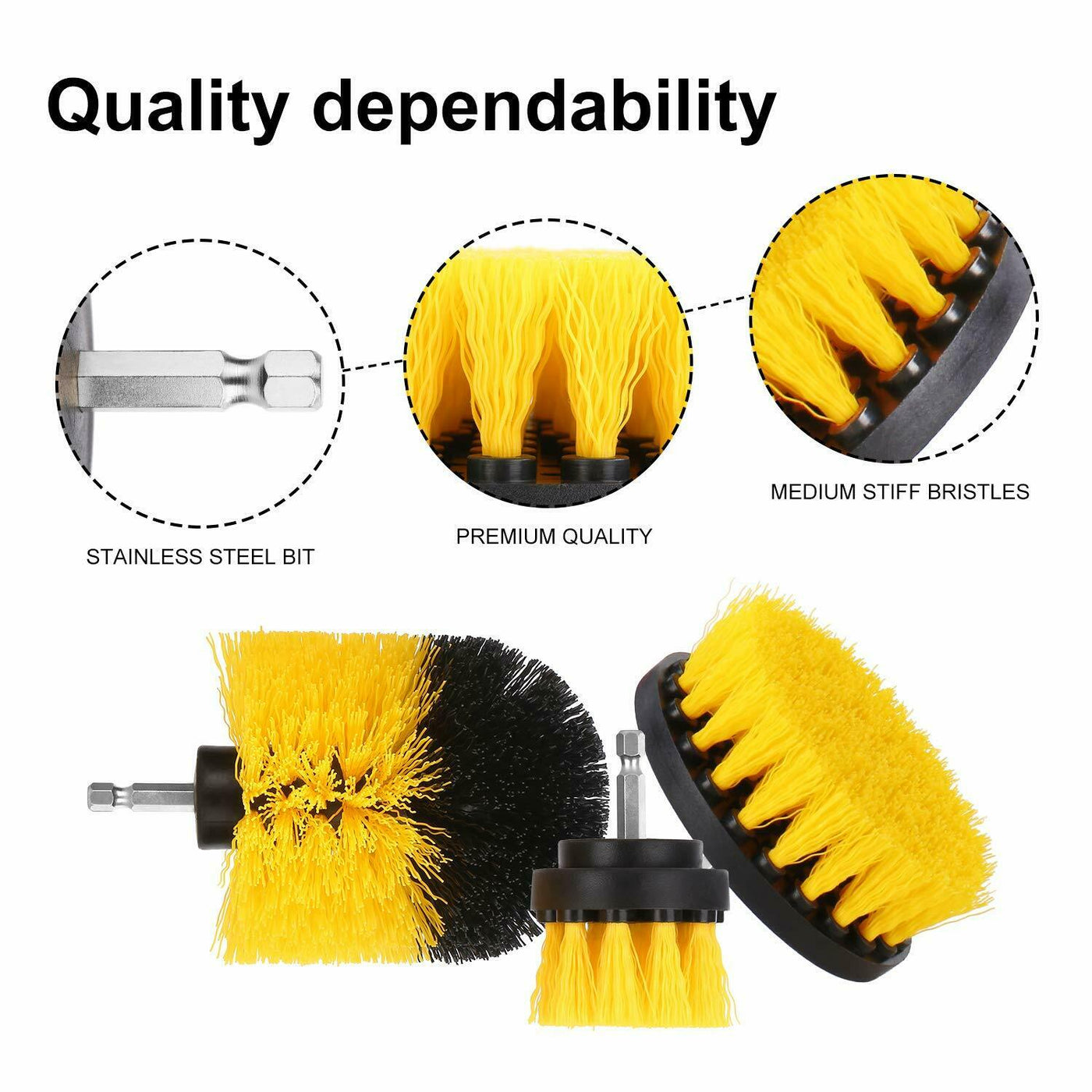 Drill Brush Set Power Scrubber Brushes