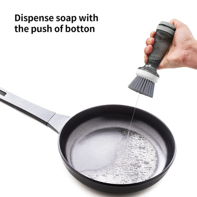 Pot Brush Dish Scrub Brush With Soap Dispenser For Dishes Kitchen Sink Pot Pan