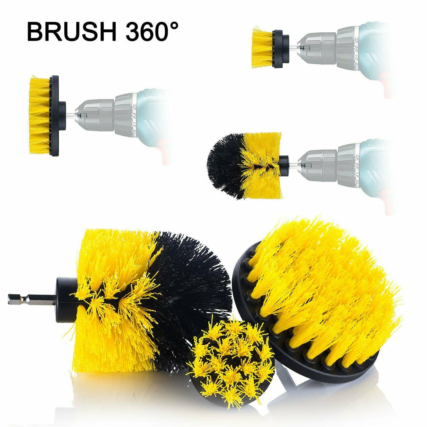 Drill Brush Set Power Scrubber Brushes