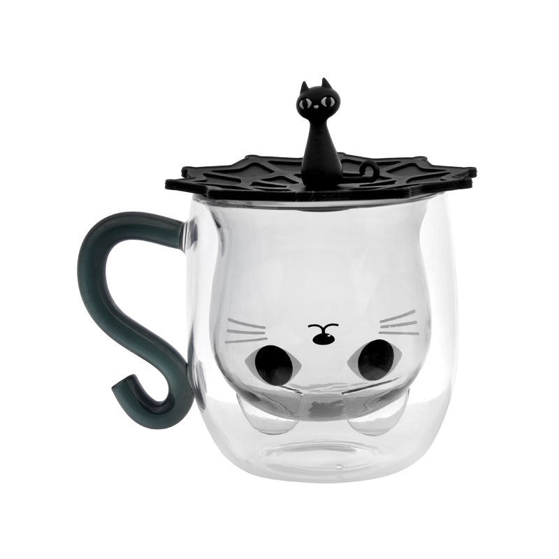 Creative Cat Cup Cartoon Water Cup  Cat Cute Creative Coffee Cup Casual Cup Couple Glass Cat Paw Cup