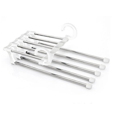 5 In 1 Wardrobe Hanger Multi-functional Clothes Hangers Pants Stainless Steel Magic Wardrobe Clothing Hangers For Clothes Rack