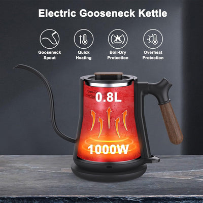 Gooseneck Electric Kettle, Pour Over Coffee Kettle Hot Water Tea Kettle, Stainless Steel Inner With Leak Proof Design, Rapid Heating, Auto Shutoff