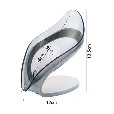 Bathroom Soap Holder Leaf Shape Soap Box Kitchen Dish Storage Box Non-slip Drain Soap Storage Case Container Bathroom Accessories