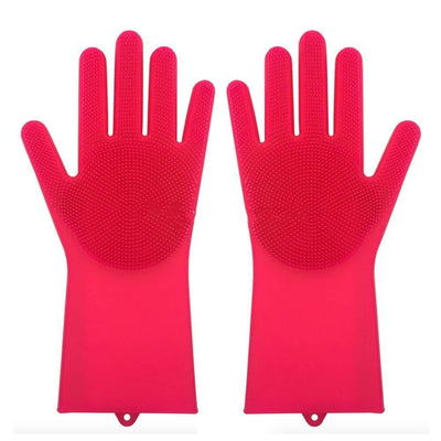 Silicone Heat-resistant Cleaning Brush Scrubbing Gloves