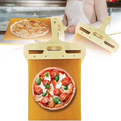 Sliding Pizza Shovel - Non Stick Pizza Smooth Cutting Board Storage Transfer Board Kitchen Baking Tool