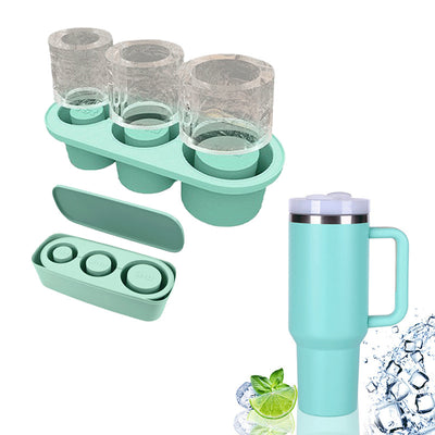 3 hollow cylinder ice cube Maker - Molded Silicone Ice Tray Ice Cube Maker