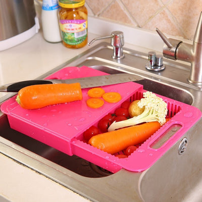 Multifunction Kitchen Chopping Blocks Sinks Drain Basket Cutting Board Vegetable Meat Tools Kitchen Accessories Chopping Board