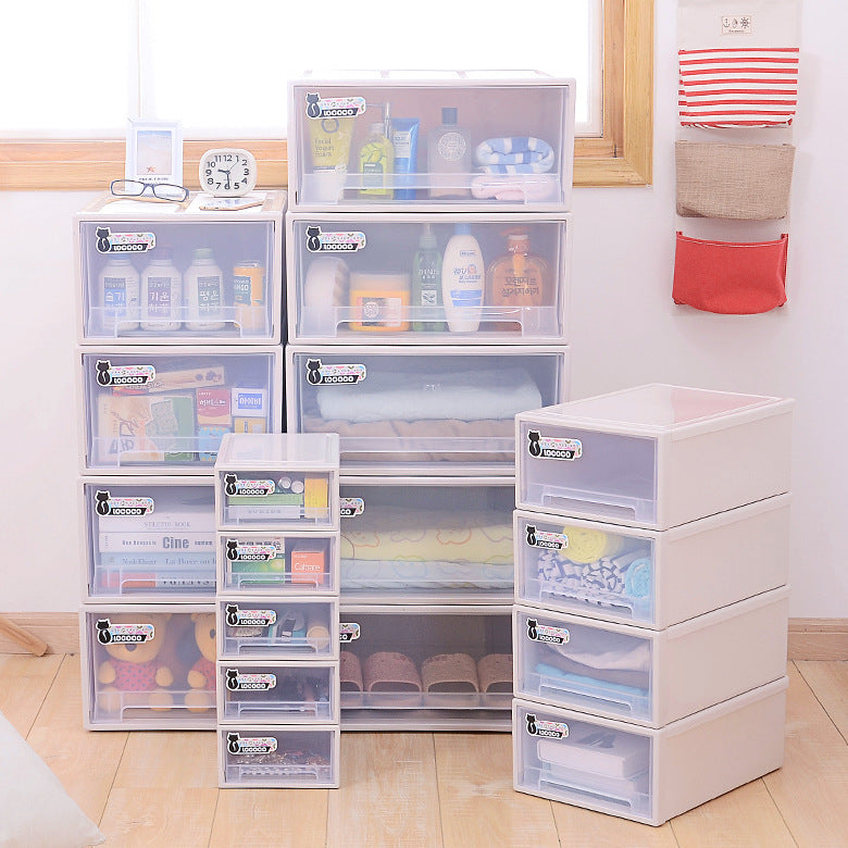 Stackable storage cabinet, baby clothes, sundries box, drawer type storage box, children's toy wardrobe