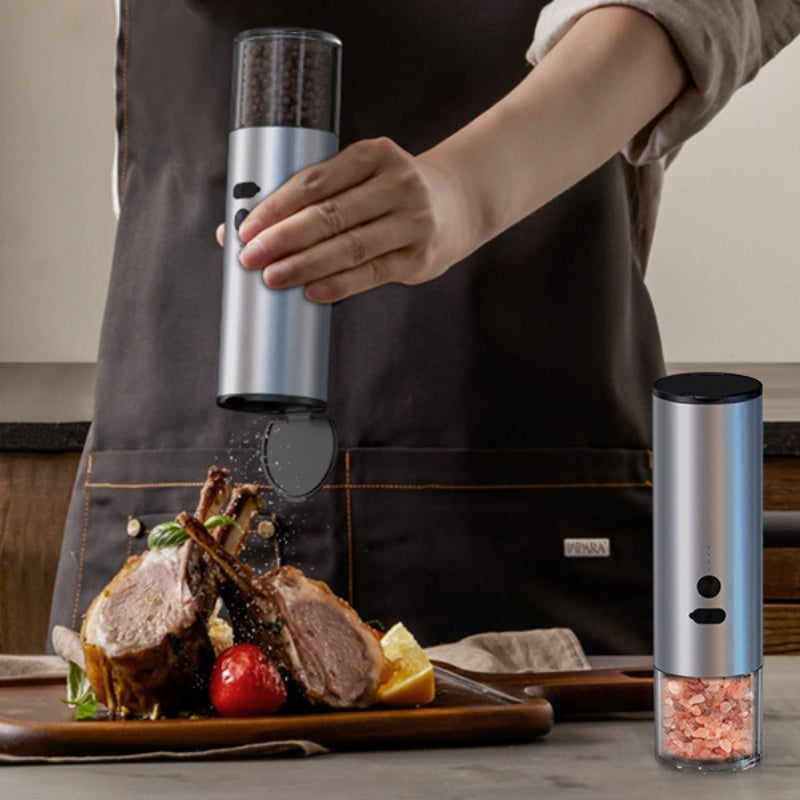 Electric Food Corn Soybean Salt And Pepper Grinder Mill Machine Rechargeable Electric Pepper And Salt Grinder Set