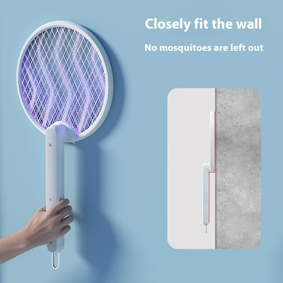 Folding Electric Mosquito Swatter USB Rechargeable Two-in-one Mosquito Swatter