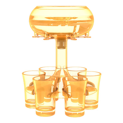 6-Shot Glass Dispenser Holder Wine Whisky Beer Dispenser Rack Bar Accessory Drinking Party Games Glass Dispenser