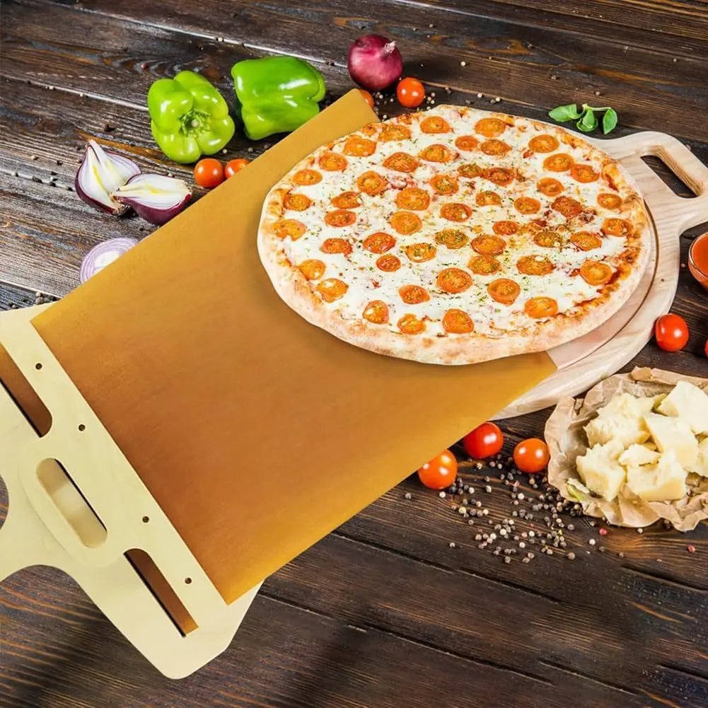 Sliding Pizza Shovel - Non Stick Pizza Smooth Cutting Board Storage Transfer Board Kitchen Baking Tool