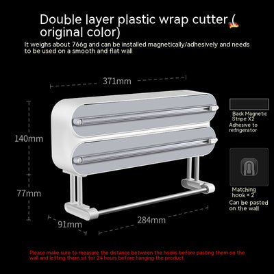 Wall-mounted Plastic Wrap Cutter Household Punch-free