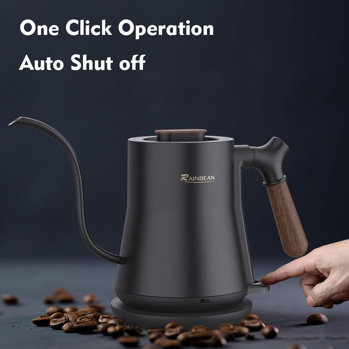 Gooseneck Electric Kettle, Pour Over Coffee Kettle Hot Water Tea Kettle, Stainless Steel Inner With Leak Proof Design, Rapid Heating, Auto Shutoff