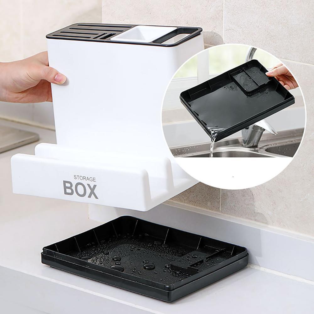 Tableware Storage Holders Kitchen Knife Plastic Storages Racks for Kitchen Convenience Cabinet