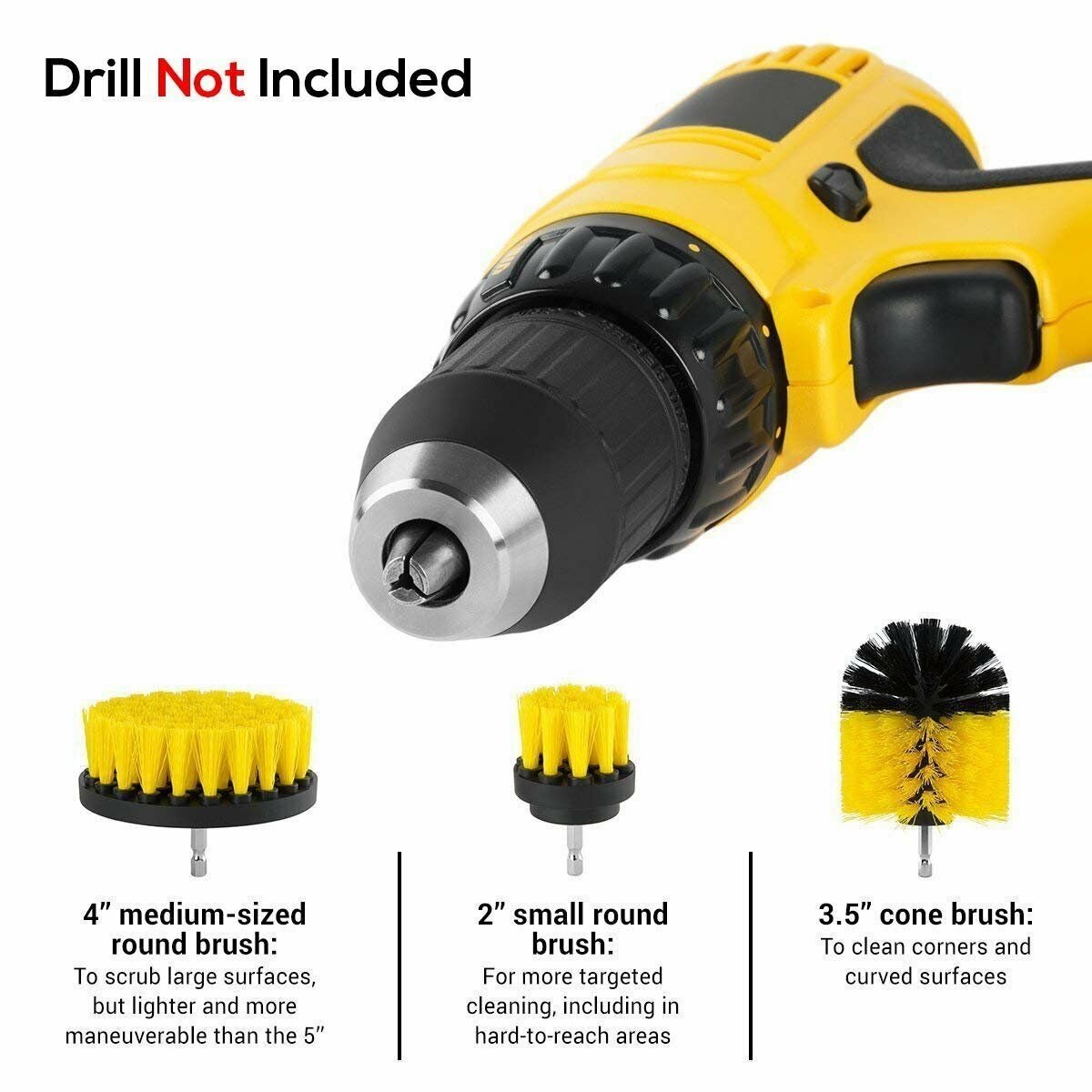 Drill Brush Set Power Scrubber Brushes