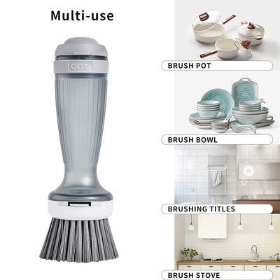 Pot Brush Dish Scrub Brush With Soap Dispenser For Dishes Kitchen Sink Pot Pan