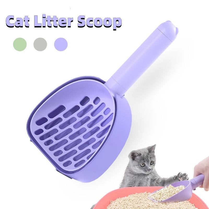 Plastic Cats Poop Scoop With Base Pets Cleanning Tool Cat Toilet Products Durable Litter Box Cleaner Shovel Pet Products