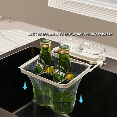 Kitchen Sink Filter Rack Suction Cup Disposable Leftover Filter Pocket Kitchen Garbage Drain Rack Sink Strainer