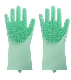 Silicone Heat-resistant Cleaning Brush Scrubbing Gloves