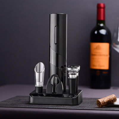 New Base Bottle Opener Enterprise Year-end Business Gift Five-in-one Red Wine Set Base Electric Bottle Opener