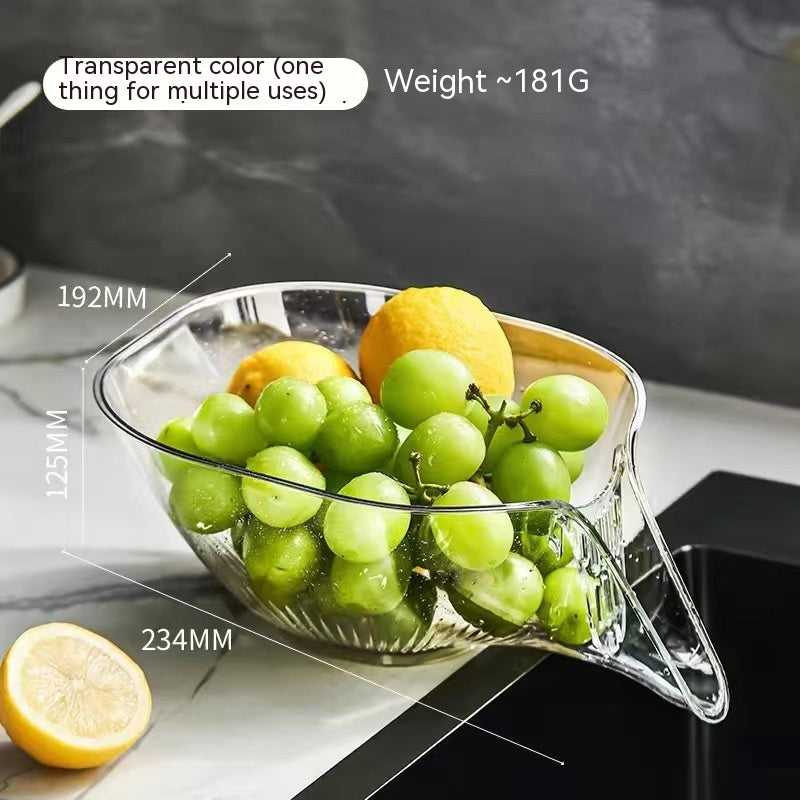 Household Self-contained Draining Taobao Dish Washing Fruit Basin