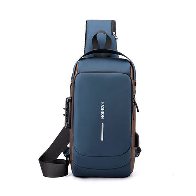 Rechargeable Password Anti-theft Large Capacity Diagonal Chest Bag