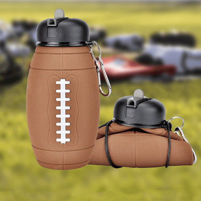 Outdoor Collapsible Sports Water Bottle Reusable Leak-proof Portable Football Water Bottle