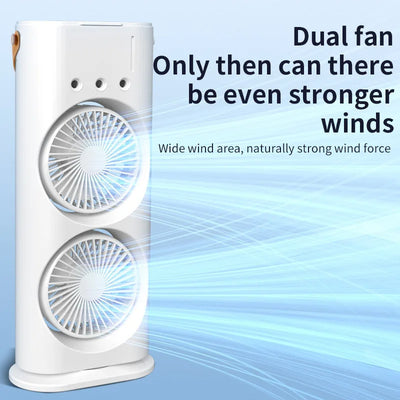 Double-ended Spray Fan Portable Humidifier Fan Air Conditioner Household Small Air Cooler Hydrocooling Portable Air Adjustment