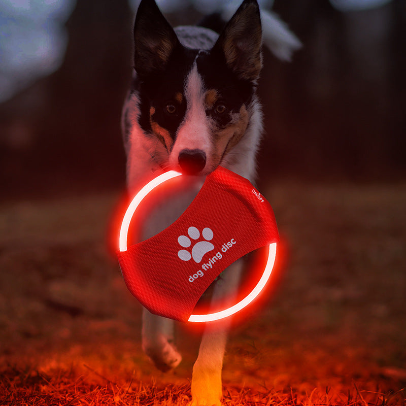 Dog Flying Discs Light Glowing LED Luminous Training Interactive Toys Game Flying Discs Dog Toy Pet Dog Accessories Pet Products