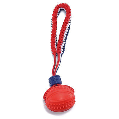 Interactive Dog Toy Ball Interactive Teether With Rope Dog Ball Pet Supplies Chewing Ball Training For Living Room Lake Beach Pets Products