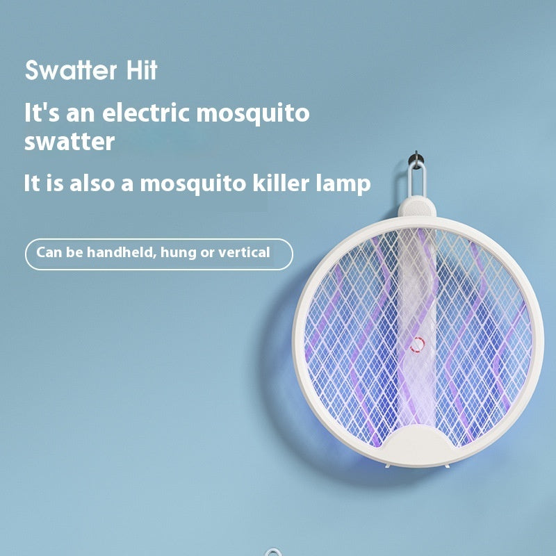 Folding Electric Mosquito Swatter USB Rechargeable Two-in-one Mosquito Swatter